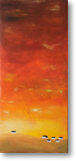 Häuser2 – Acryl auf Holz – Bildgröße: 50x100 cm – Preis: € 250