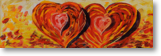 Wilde Herzen – Acryl auf Holz – Bildgröße: 40x20 cm – Preis: € 200