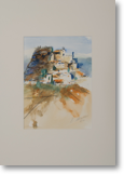 Saignon2 – Aquarell – Bildgröße: 30x40 cm – Größe gerahmt: 50x70 cm – Preis: € 150