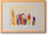 Menschen3 – Aquarell – Bildgröße: 60x48 cm – Größe gerahmt: 108x78 cm – Preis: € 350