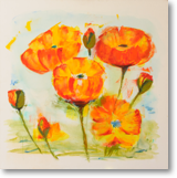Mohn - Acryl auf Leinwand - Bildgröße: 80x80 cm - Preis: € 350